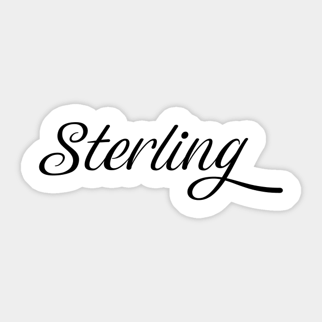 Name Sterling Sticker by gulden